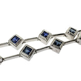 サファイア 計1.78ct ブレスレット K18WGホワイトゴールド 18金 7.7g 20.5cm レディース 【中古】【真子質店】【NN】 【SMoK】
