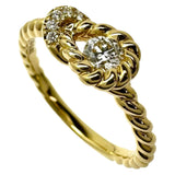 13号 ダイヤモンド 0.20/計0.02ct リング・指輪 K18ゴールド 18金 3.8g レディース 【中古】【真子質店】【NN】 【YIY】