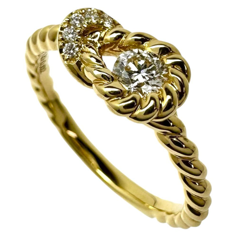 13号 ダイヤモンド 0.20/計0.02ct リング・指輪 K18ゴールド 18金 3.8g レディース 【中古】【真子質店】【NN】 【YIY】