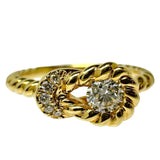 13号 ダイヤモンド 0.20/計0.02ct リング・指輪 K18ゴールド 18金 3.8g レディース 【中古】【真子質店】【NN】 【YIY】