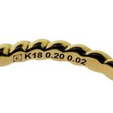 13号 ダイヤモンド 0.20/計0.02ct リング・指輪 K18ゴールド 18金 3.8g レディース 【中古】【真子質店】【NN】 【YIY】