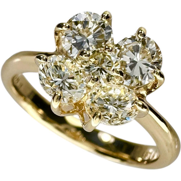8.5号 ダイヤモンド 計1.04ct リング・指輪 K18ゴールド 18金 3.3g レディース 【中古】【真子質店】【NN】 【YYx】