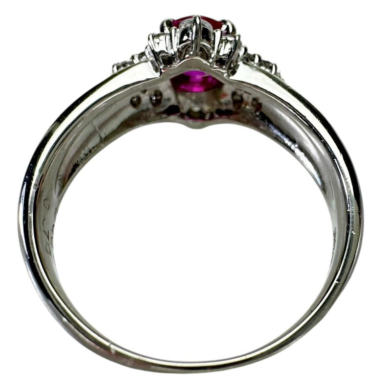 Pt900　高品質ルビーリング　R0.24ct　D0.12ct　サイズ12号 0.82ct ルビー ダイヤモンド リング・指輪 プラチナPT900 7.5g
