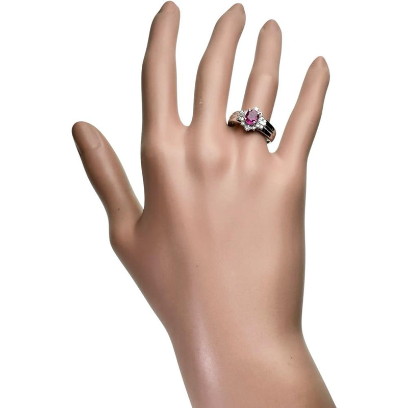 12.5号 ルビー 0.70ct ダイヤモンド 0.32ct リング・指輪 Pt900
