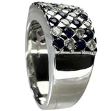 13.5号 サファイア 0.80ct ダイヤモンド 0.65ct リング・指輪 K18WGホワイトゴールド 18金 8.4g レディース 【中古】【真子質店】【NN】 【ITDMa】