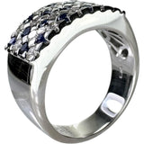 13.5号 サファイア 0.80ct ダイヤモンド 0.65ct リング・指輪 K18WGホワイトゴールド 18金 8.4g レディース 【中古】【真子質店】【NN】 【ITDMa】