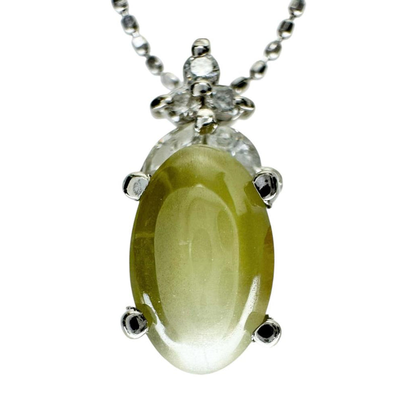 クリソベリルキャッツアイ 1.45ct ダイヤモンド 0.12ct ネックレス Pt900プラチナ/K18WGホワイトゴールド 18金 2.6g 40cm レディース
【中古】【真子質店】【NN】




【TYD】