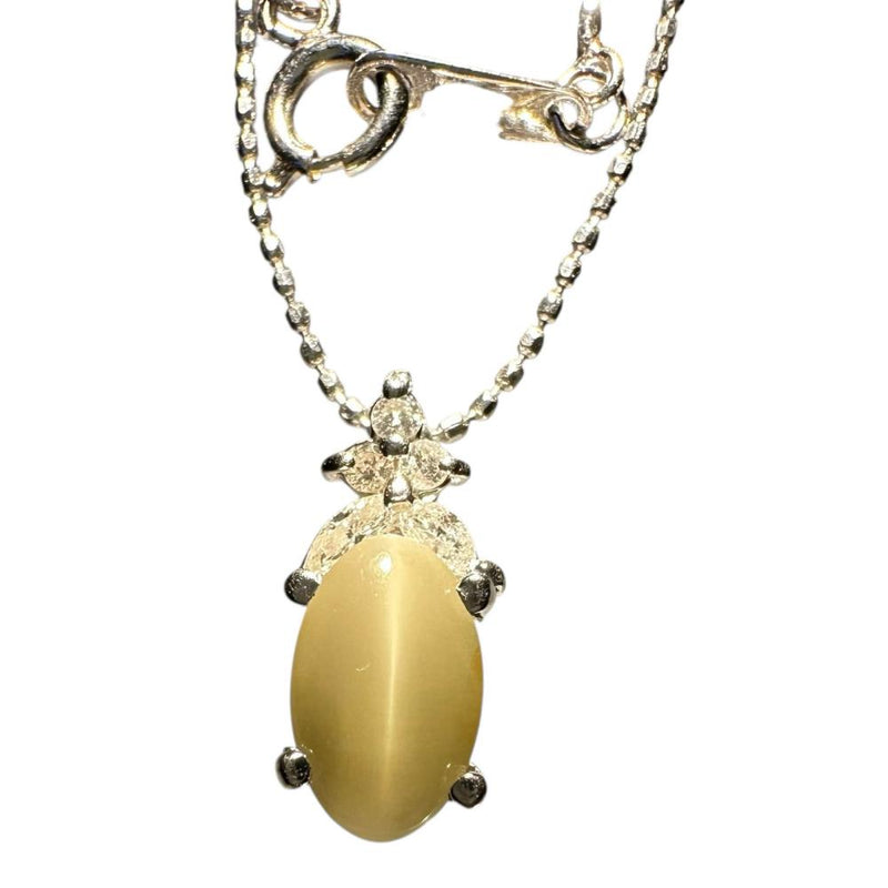 クリソベリルキャッツアイ 1.45ct ダイヤモンド 0.12ct ネックレス Pt900プラチナ/K18WGホワイトゴールド 18金 2.6g 40cm レディース
【中古】【真子質店】【NN】




【TYD】
