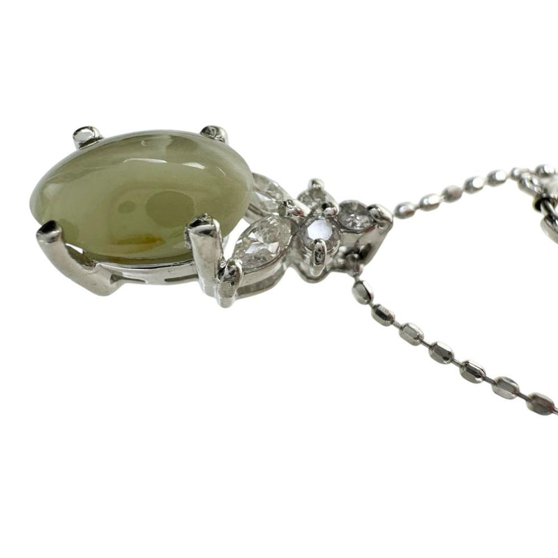 クリソベリルキャッツアイ 1.45ct ダイヤモンド 0.12ct ネックレス Pt900プラチナ/K18WGホワイトゴールド 18金 2.6g 40cm レディース
【中古】【真子質店】【NN】




【TYD】
