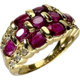 9.5号 ルビー 計2.00ct ダイヤモンド 計0.30ct リング・指輪 K18ゴールド 18金 5.3g レディース 【中古】【真子質店】【NN】 【KTY】