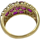 9.5号 ルビー 計2.00ct ダイヤモンド 計0.30ct リング・指輪 K18ゴールド 18金 5.3g レディース 【中古】【真子質店】【NN】 【KTY】