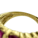 9.5号 ルビー 計2.00ct ダイヤモンド 計0.30ct リング・指輪 K18ゴールド 18金 5.3g レディース 【中古】【真子質店】【NN】 【KTY】