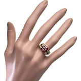 9.5号 ルビー 計2.00ct ダイヤモンド 計0.30ct リング・指輪 K18ゴールド 18金 5.3g レディース 【中古】【真子質店】【NN】 【KTY】