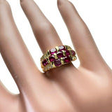 9.5号 ルビー 計2.00ct ダイヤモンド 計0.30ct リング・指輪 K18ゴールド 18金 5.3g レディース 【中古】【真子質店】【NN】 【KTY】