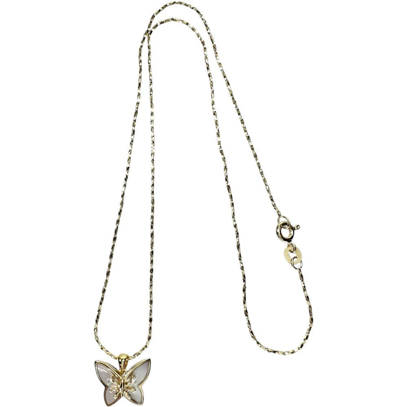 【HANAE MORI 森英恵/ハナエモリ】 バタフライモチーフ 蝶モチーフ シェル ダイヤモンド ネックレス K18ゴールド 18金 4.0g 39cm レディース
【中古】【真子質店】【NN】




【DSI】