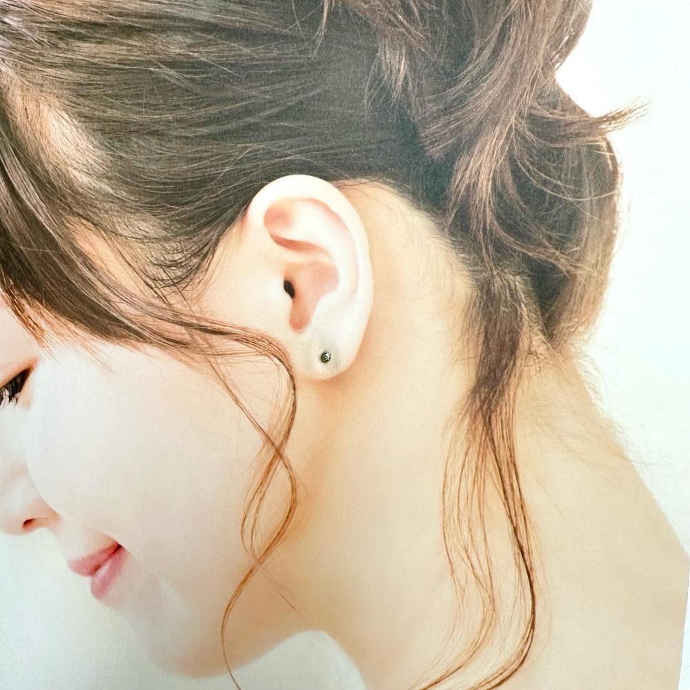 ダイヤモンド 0.05×2ct ピアス Pt900プラチナ 0.4g レディース 【中古
