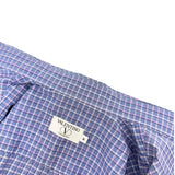 [Valentino] Button-down shirt Long-sleeved shirt 100% cotton Blue, purple check cotton Men's [Used] [Makoto Shichiten] [GD]

[Dx]