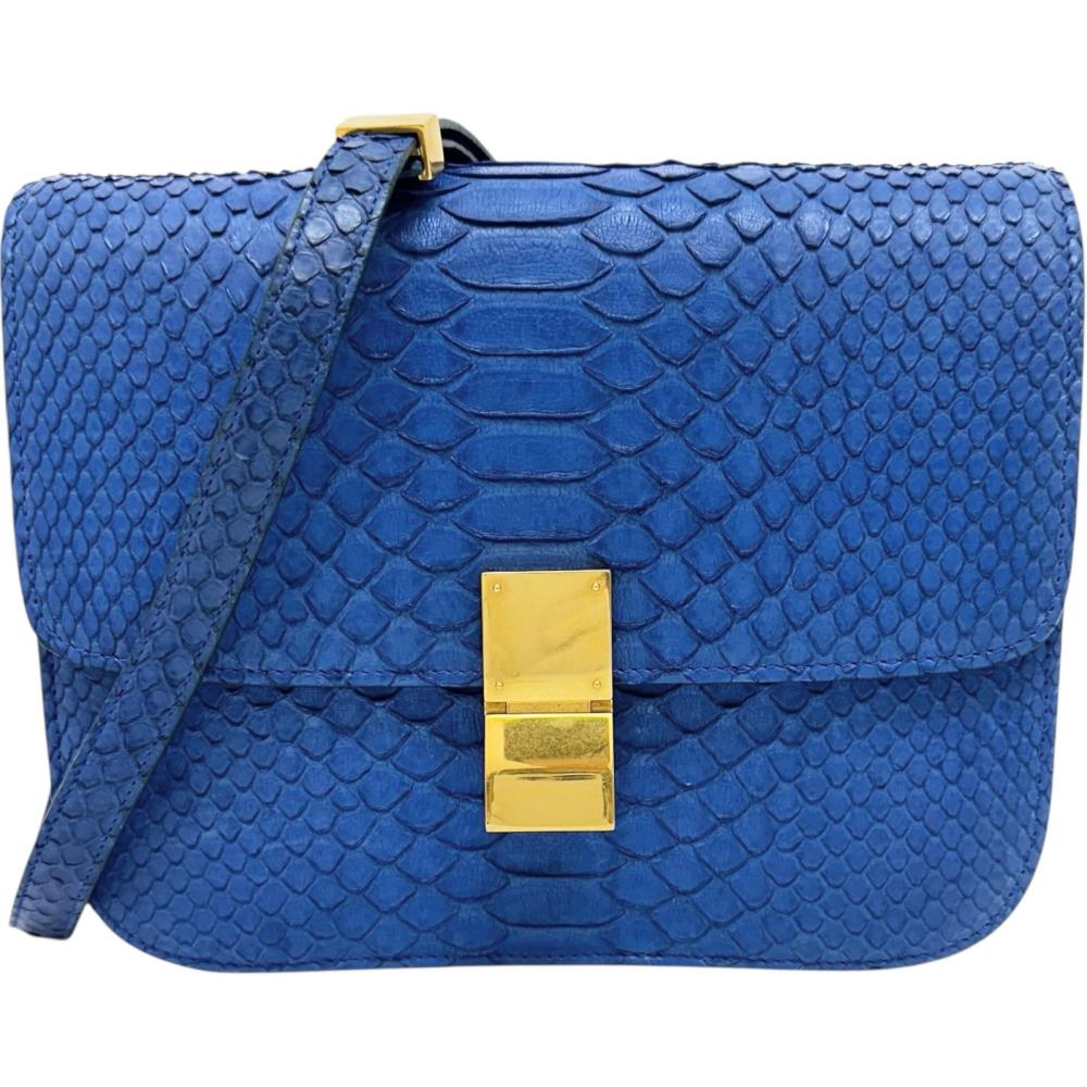 CELINE クラシックボックス ミディアム ブルー CELINE/セリーヌ】 クラシックボックス ミディアム ショルダー