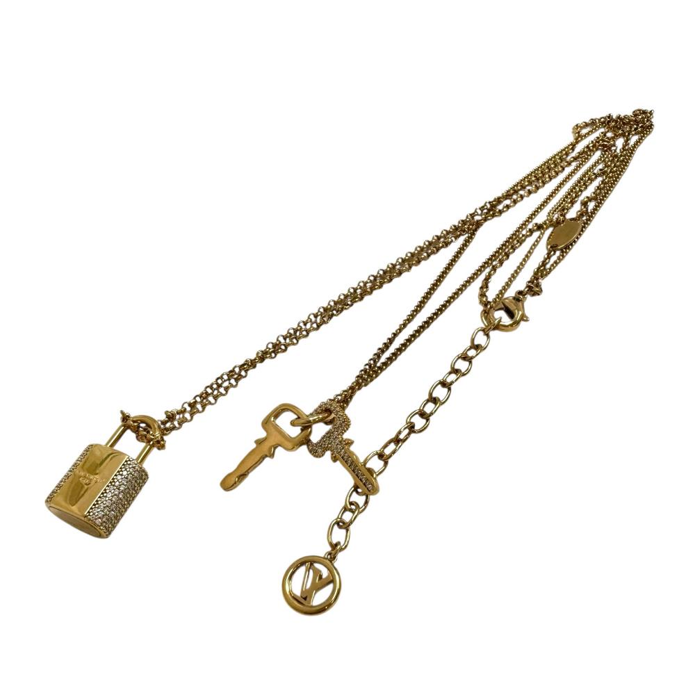 LOUIS VUITTON/ルイ・ヴィトン】 LV パドロック ネックレス GP/ライン