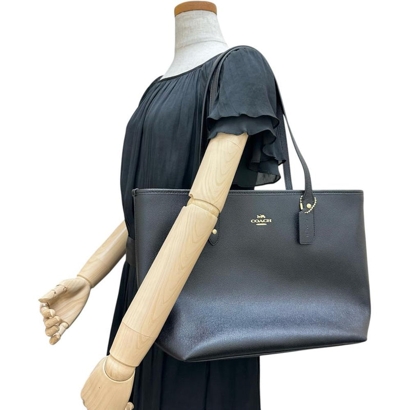 【COACH/コーチ】 F58846 トートバッグ レザー ブラック レディース【中古】【真子質店】【BL】 【MaMa】