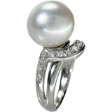 17号【TASAKI/タサキ】 白蝶真珠（オーロラフェニックス）12.1mm ダイヤモンド 0.28ct リング・指輪 Pt900プラチナ 9.5g レディース
【中古】【真子質店】【NN】




【KST】