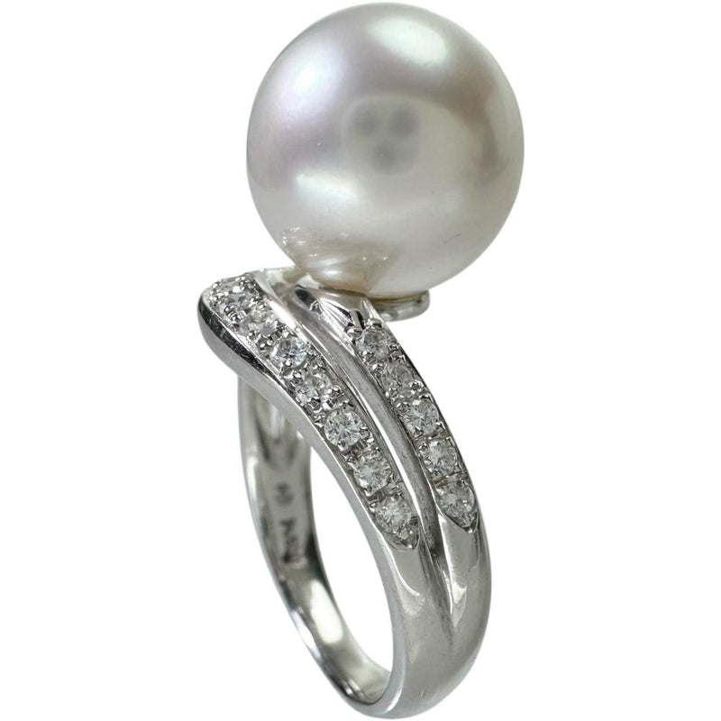 17号【TASAKI/タサキ】 白蝶真珠（オーロラフェニックス）12.1mm ダイヤモンド 0.28ct リング・指輪 Pt900プラチナ 9.5g レディース
【中古】【真子質店】【NN】




【KST】