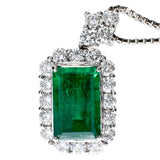 エメラルド 1.77ct ダイヤモンド 0.78ct ネックレス Pt900プラチナ/Pt850プラチナ 8.1g 45cm レディース 【中古】【真子質店】【NN】 【MaYMax】