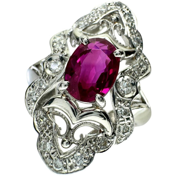 11.5号 ミャンマー産ピジョンブラッドルビー 1.23ct ダイヤモンド 0.20ct リング・指輪 Pt900プラチナ 9.0g レディース
【中古】【真子質店】【NN】




【TTxx】