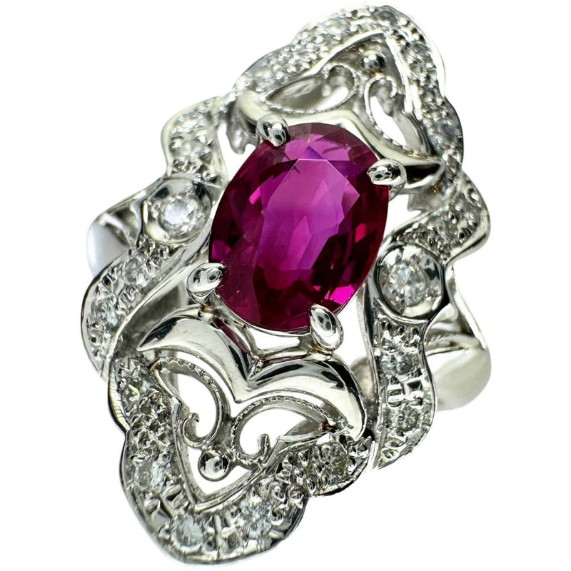 11.5号 ミャンマー産ピジョンブラッドルビー 1.23ct ダイヤモンド 0.20ct リング・指輪 Pt900プラチナ 9.0g レディース
【中古】【真子質店】【NN】




【TTxx】
