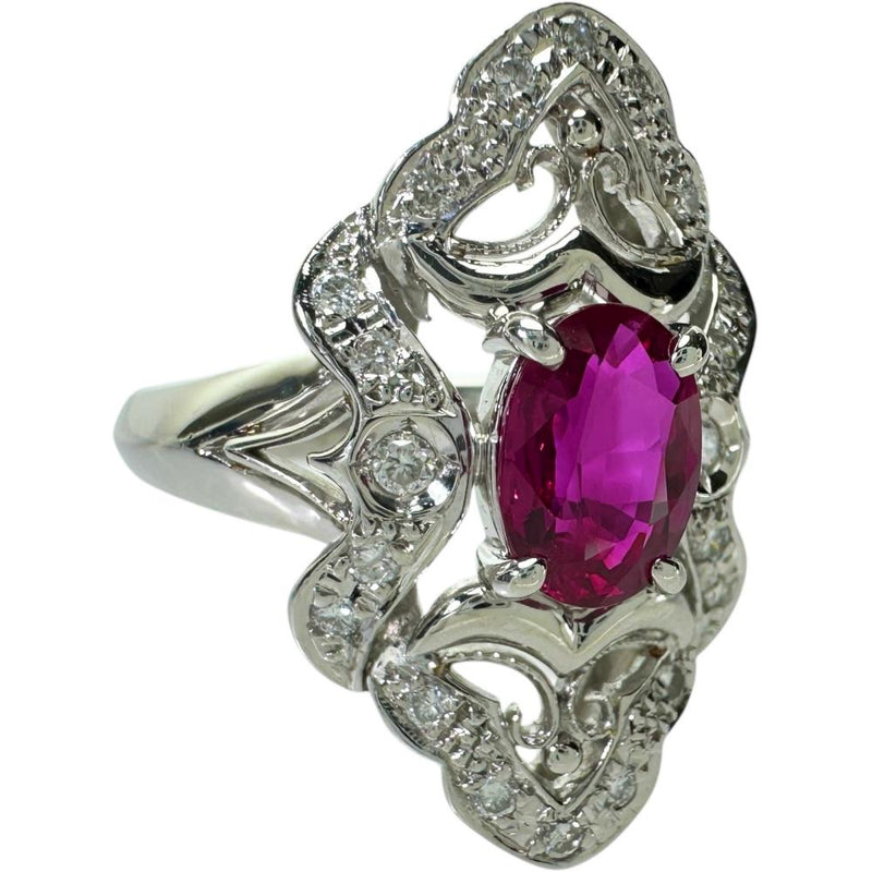 11.5号 ミャンマー産ピジョンブラッドルビー 1.23ct ダイヤモンド 0.20ct リング・指輪 Pt900プラチナ 9.0g レディース
【中古】【真子質店】【NN】




【TTxx】