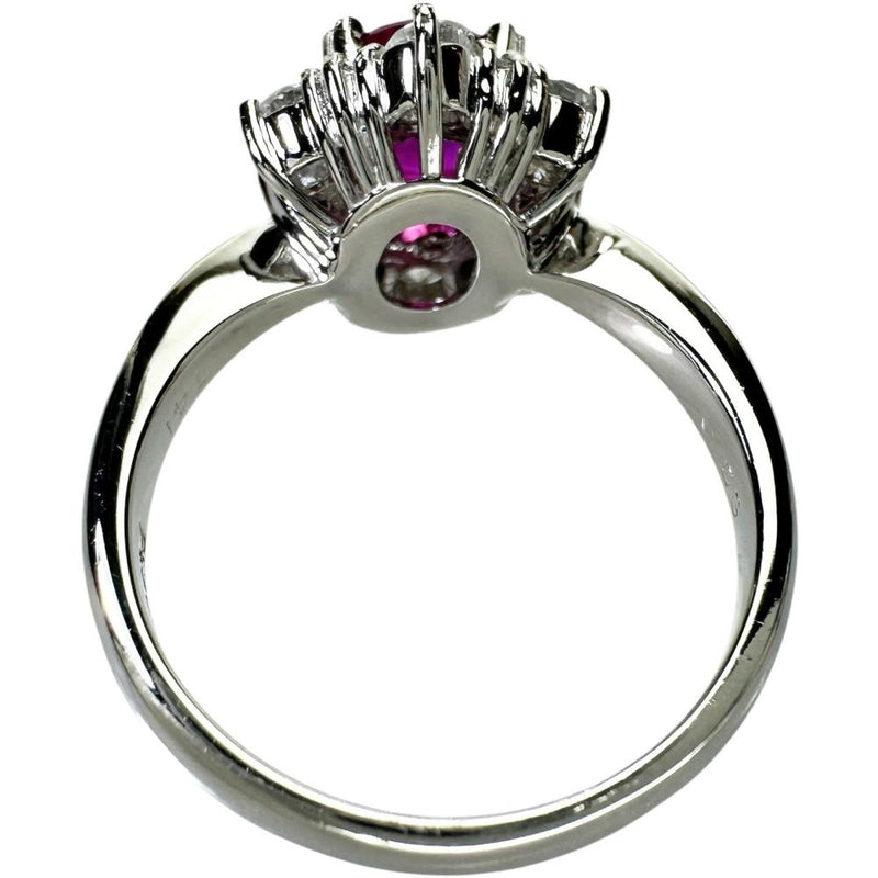 11号 ルビー 1.41ct ダイヤモンド 0.56ct リング・指輪 Pt900プラチナ 7.4g レディース 【中古】【真子質店】【NN】 【IDMoT】