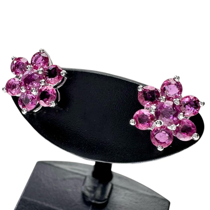 ルビー 計0.86×2ct ピアス K18WGホワイトゴールド 18金 2.4g レディース 【中古】【真子質店】【NN】 【MaMoT】