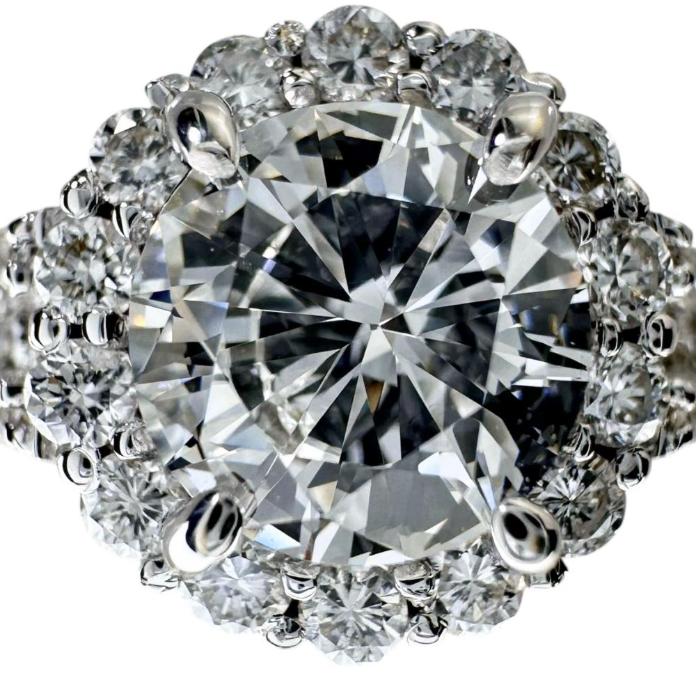 13.5号 中央ダイヤモンド (F-VS2-POOR-SB) 1.00ct 脇石