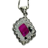 ビルマ産ルビー 1.91ct ダイヤモンド 0.37ct ネックレス Pt900プラチナ/Pt850プラチナ 5.5g 45cm レディース 【中古】【真子質店】【NN】 【MaMoSK】