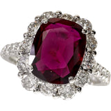 12号 ルビー(通常加熱) 1.43ct ダイヤモンド 0.93ct リング・指輪 Pt950プラチナ 13721 4.1g レディース 【中古】【真子質店】【NN】 【TxxT】