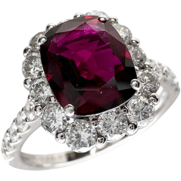 12号 ルビー(通常加熱) 1.43ct ダイヤモンド 0.93ct リング・指輪 Pt950プラチナ 13721 4.1g レディース 【中古】【真子質店】【NN】 【TxxT】