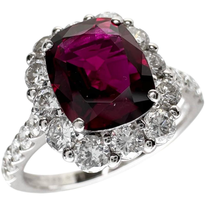 12号 ルビー(通常加熱) 1.43ct ダイヤモンド 0.93ct リング・指輪 Pt950プラチナ 13721 4.1g レディース 【中古】【真子質店】【NN】 【TxxT】