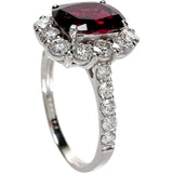 12号 ルビー(通常加熱) 1.43ct ダイヤモンド 0.93ct リング・指輪 Pt950プラチナ 13721 4.1g レディース 【中古】【真子質店】【NN】 【TxxT】