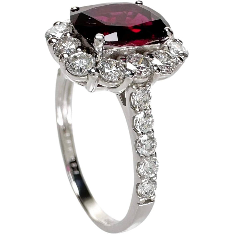 12号 ルビー(通常加熱) 1.43ct ダイヤモンド 0.93ct リング・指輪 Pt950プラチナ 13721 4.1g レディース 【中古】【真子質店】【NN】 【TxxT】