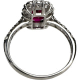 12号 ルビー(通常加熱) 1.43ct ダイヤモンド 0.93ct リング・指輪 Pt950プラチナ 13721 4.1g レディース 【中古】【真子質店】【NN】 【TxxT】