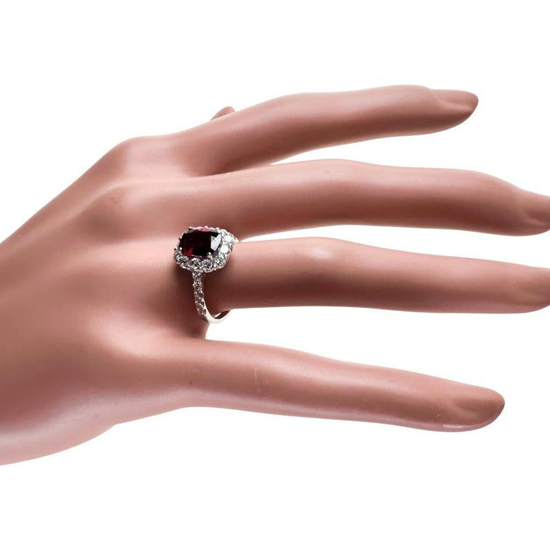 12号 ルビー(通常加熱) 1.43ct ダイヤモンド 0.93ct リング・指輪 Pt950プラチナ 13721 4.1g レディース 【中古】【真子質店】【NN】 【TxxT】