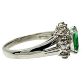 ★★最終特価品 11.5号 エメラルド 0.65ct ダイヤモンド 計0.20ct リング・指輪 Pt900プラチナ 5.8g レディース 【中古】【真子質店】【NN】 【TMix】