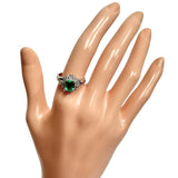 ★★最終特価品 11.5号 エメラルド 0.65ct ダイヤモンド 計0.20ct リング・指輪 Pt900プラチナ 5.8g レディース 【中古】【真子質店】【NN】 【TMix】