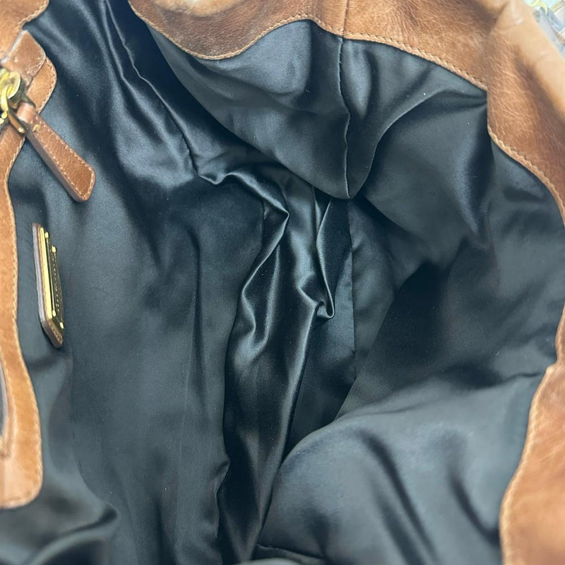 【MIUMIU/ミュウミュウ】 マテラッセ 2Wayショルダーバッグ ハンドバッグ レザー ブラウンレザー/ゴールド金具 レディース【中古】【真子質店】【BL】 【TMax】