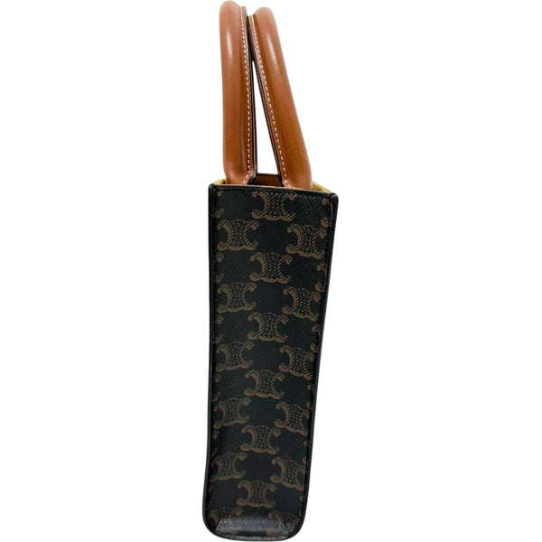 【CELINE/セリーヌ】 ミニ バーティカルカバ 194372BZK.04LU 2WAY ショルダーバッグ ハンドバッグ PVC/レザー ブラウン レディース【中古】【真子質店】【BL】 【IxMoY】