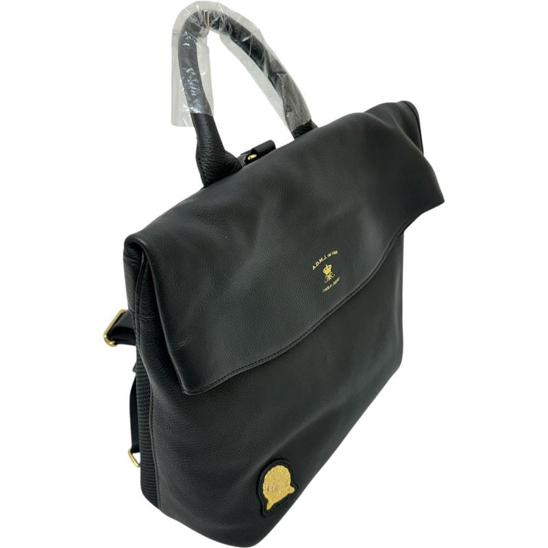 【ADMJアクセソワ/エーディーエムジェイ】 16WS01134 バックパック COW HIDE BACK PACK リュック・デイパック レザー ブラック レディース【中古】【真子質店】【BL】 【IYx】
