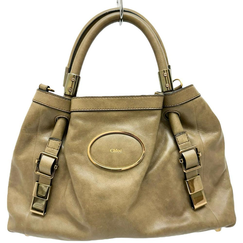 【Chloe/クロエ】 ヴィクトリア 2WAYバッグ ショルダーバッグ ハンドバッグ レザー ベージュレザー/ゴールド金具 レディース【中古】【真子質店】【BL】 【IMix】