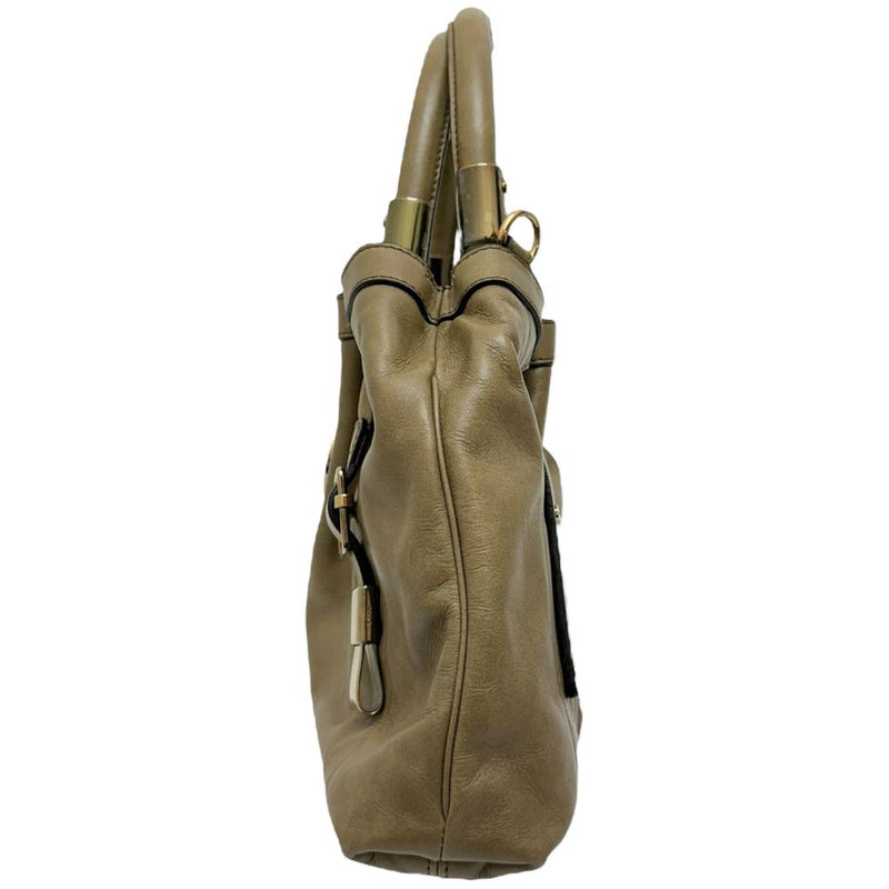 【Chloe/クロエ】 ヴィクトリア 2WAYバッグ ショルダーバッグ ハンドバッグ レザー ベージュレザー/ゴールド金具 レディース【中古】【真子質店】【BL】 【IMix】