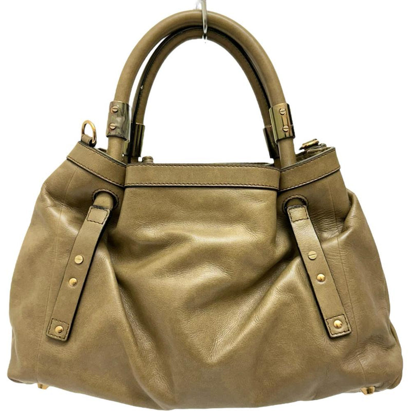 【Chloe/クロエ】 ヴィクトリア 2WAYバッグ ショルダーバッグ ハンドバッグ レザー ベージュレザー/ゴールド金具 レディース【中古】【真子質店】【BL】 【IMix】