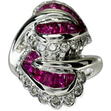 14.5号 ルビー 2.20ct ダイヤモンド 0.50ct リング・指輪 K18WGホワイトゴールド 18金 10.9g レディース 【中古】【真子質店】【NN】 【IDDI】